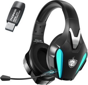 Experimenta la mejor calidad de sonido y total comodidad con estos auriculares gaming inalámbricos. Sumérgete en una experiencia de juego increíble.